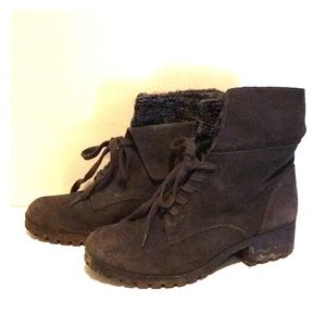 Lucky Brand Gray Fall Booties